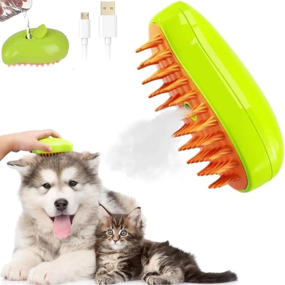 Cepillo humidificador para perros y gatos.